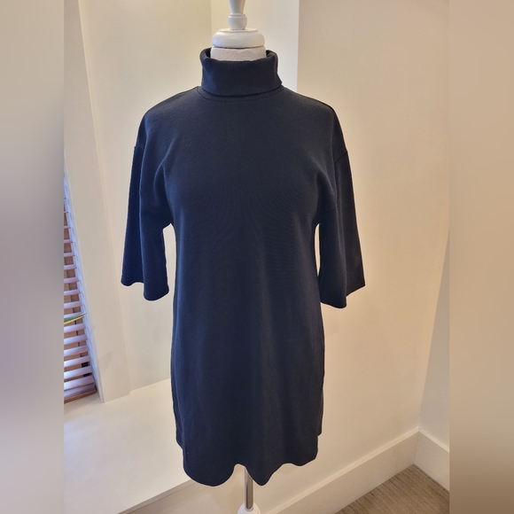 Zara 3/4 Sleeve Mock Neck Tunic Dress - Picture 1 of 6